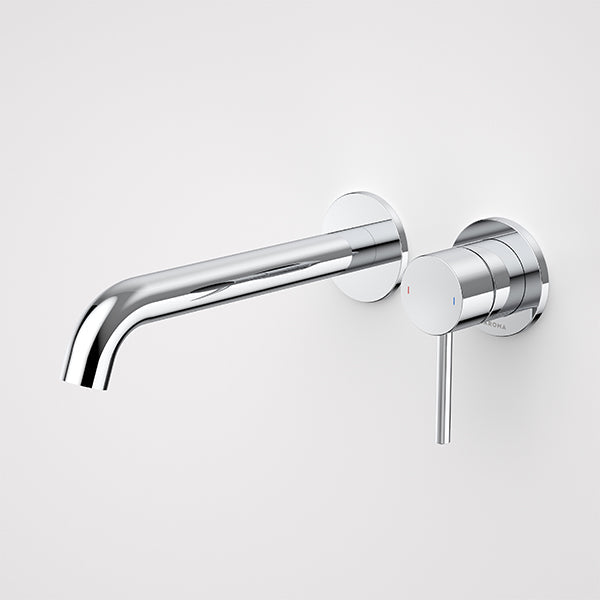 Caroma Liano II Low Lead Wall Basin/Bath Mixer Set Chrome