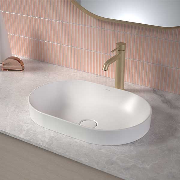 Caroma Liano II 530mm Pill Inset Basin Lifestyle Image - The Blue Space