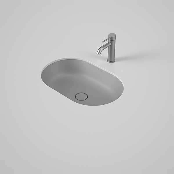 Caroma Liano II 580mm Pill Under Counter Basin - Matte Grey (Special Order) - The Blue Space