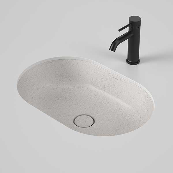 Caroma Liano II Pill Under Counter Basin Matte Speckled 575mm - The Blue Space