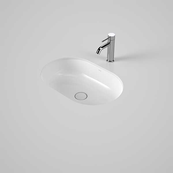 Caroma Liano II 580mm Pill Under Counter Basin - White - The Blue Space