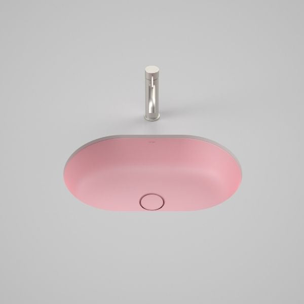 Caroma Liano II 580mm Pill Under Counter Basin - Matte Pink (Special Order) - The Blue Space