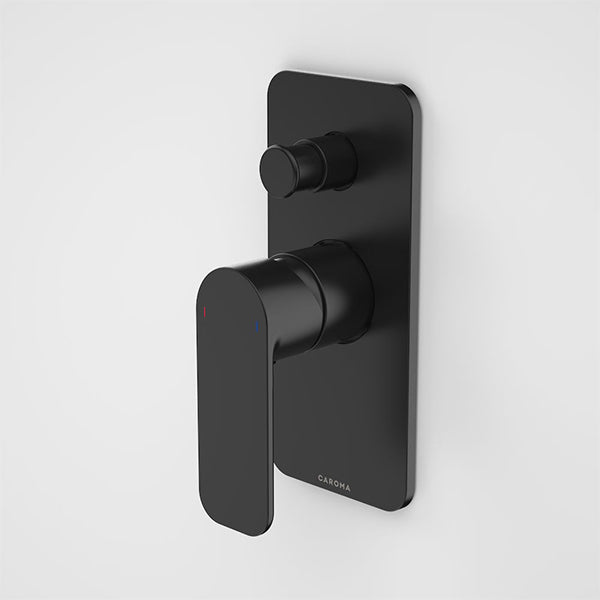 Caroma Luna Bath/Shower Mixer with Diverter Satin Black at The Blue Space