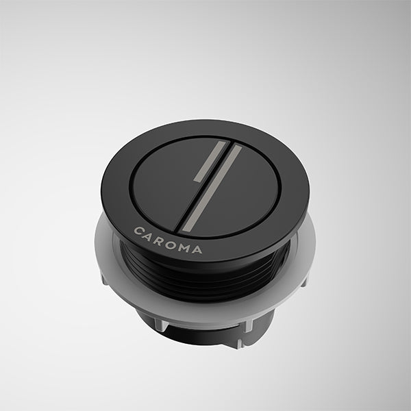 Caroma Luna Round Cistern Flush Button Satin Black - The Blue Space