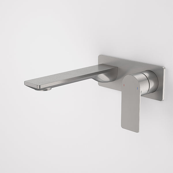 Caroma Urbane II 180mm Wall Basin/Bath Mixer Rectangle Gunmetal - The Blue Space