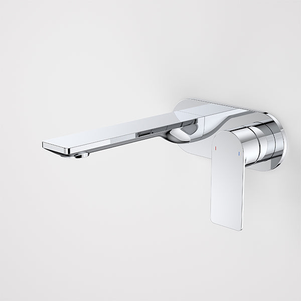 Caroma Urbane II 180mm Wall Basin/Bath Mixer Round Plate Chrome - The Blue Space