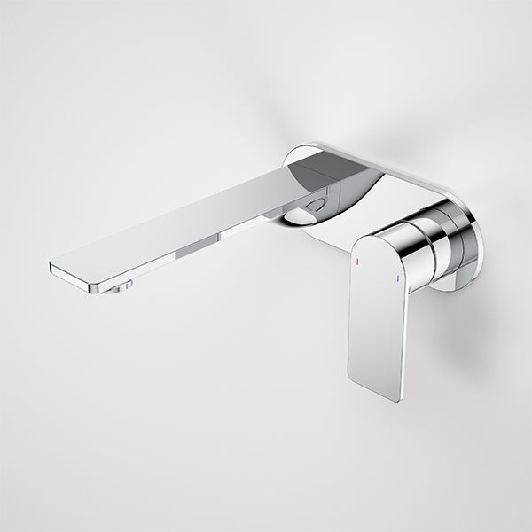 Caroma Urbane II 180mm Wall Basin/Bath Mixer Round Plate Chrome - The Blue Space