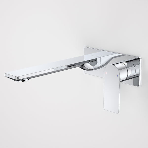Caroma Urbane II 220mm Wall Basin/Bath Mixer Rectangle Chrome - The Blue Space