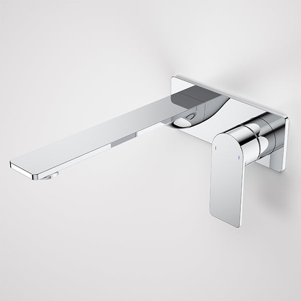Caroma Urbane II 220mm Wall Basin/Bath Mixer Rectangle Chrome - The Blue Space