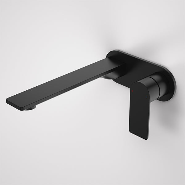 Caroma Urbane II 220mm Wall Basin/Bath Mixer Round Matte Black - The Blue Space