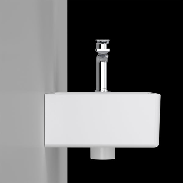 Caroma Urbane II Hand Wall Basin Side Profile - The Blue Space