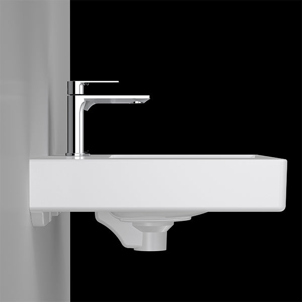 Caroma Urbane II Left Hand Shelf Wall Basin One Taphole - The Blue Space