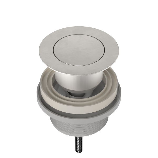 Clark Basin Pop Up Plug and Waste - Brushed Nickel | The Blue Space