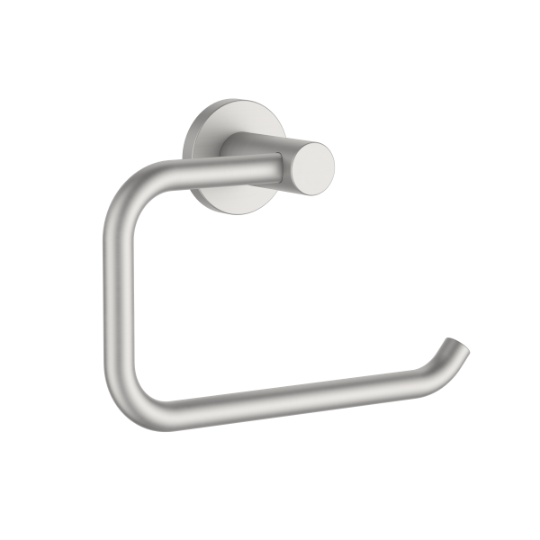 Clark Round Toilet Roll Holder - Brushed Nickel | The Blue Space