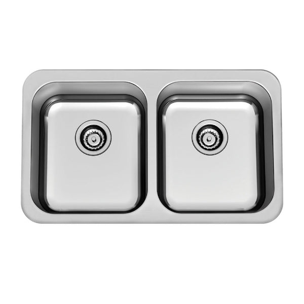 Clark Polar Double Bowl Overmount 0TH Kitchen Sink - The Blue Space