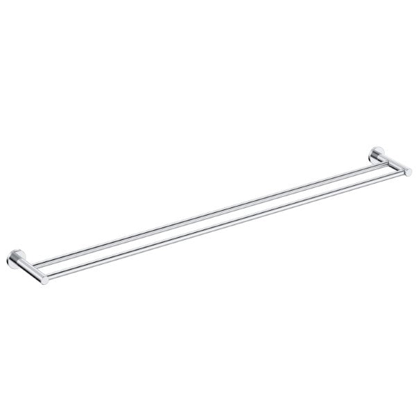 Clark Round Double Towel Rail - Chrome