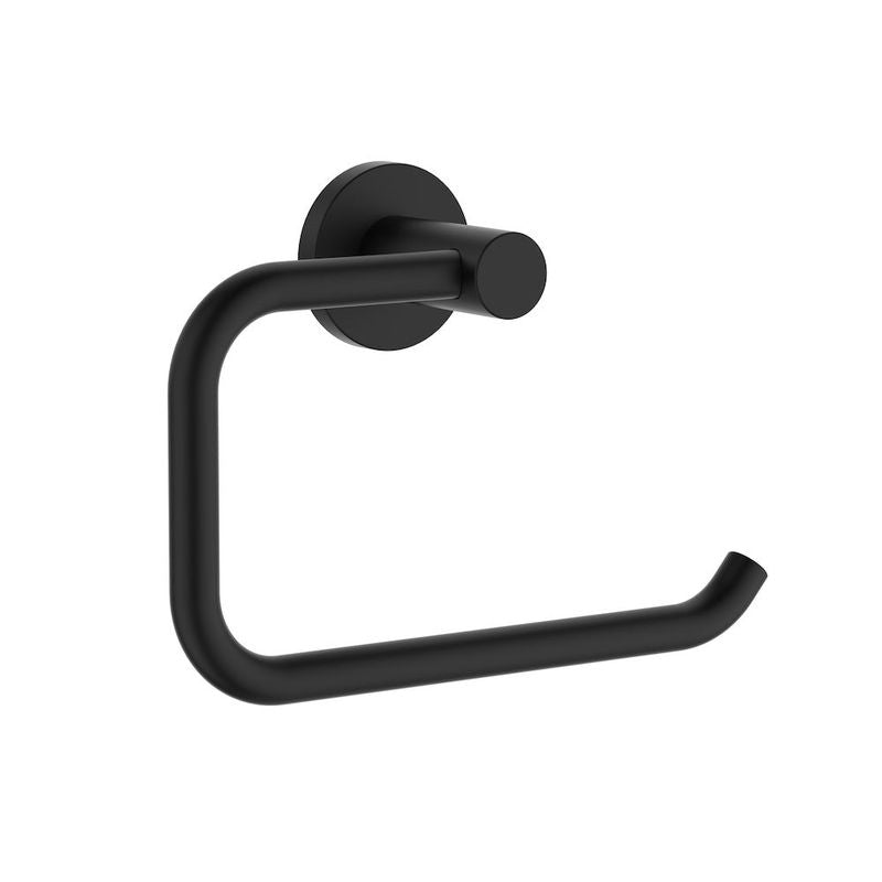 Clark Round Toilet Roll Holder Matte Black - The Blue Space