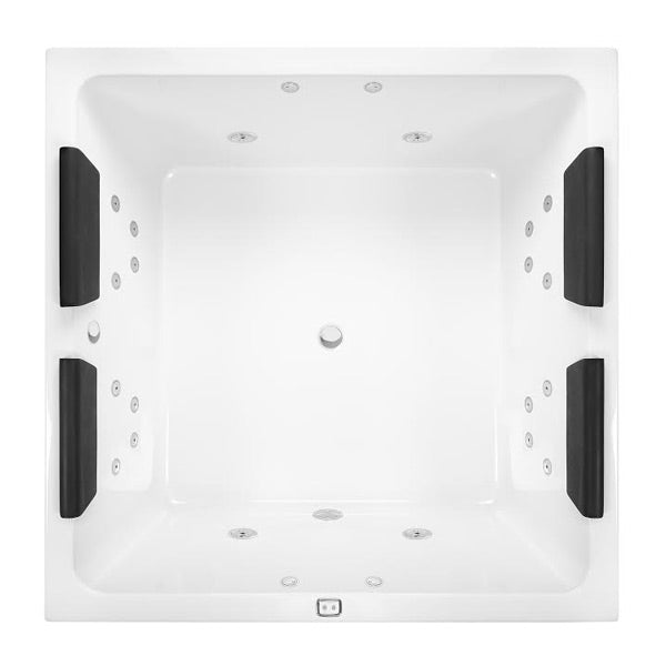 Decina Venice Contour Square Spa Small Bath 1400 White - The Blue Space