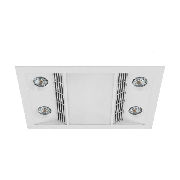 Eglo Inferno 4 Bathroom Heater 3 in 1 Exhaust Fan Light in White - The Blue Space