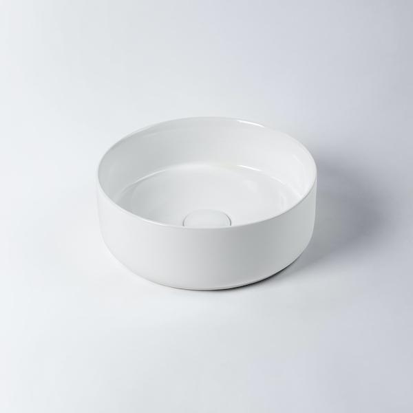 Eight Quarters Amaroo Circle Mini Gloss White Basin - The Blue Space