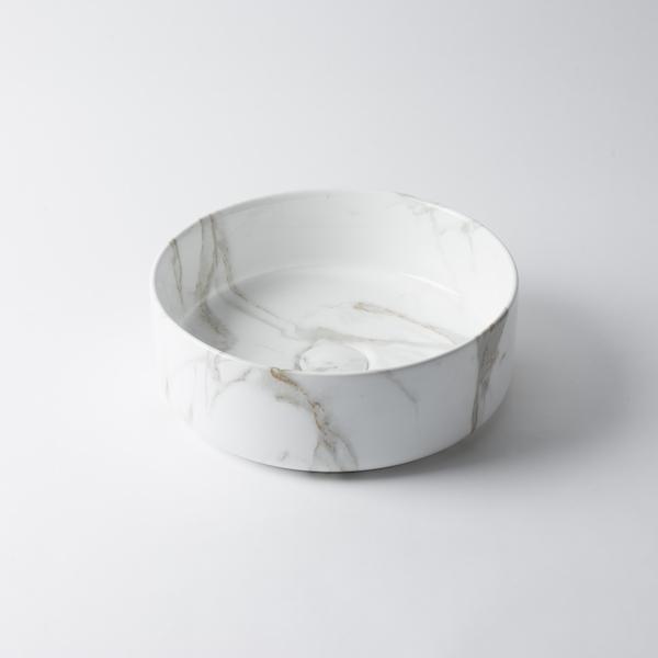 Eight Quarters Regency Circle Gloss White Basin - The Blue Space