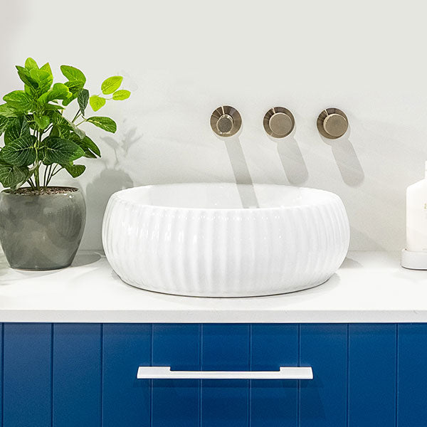 Eight Quarters Seymour Sault Above Counter Basin in White - Online at The Blue Space