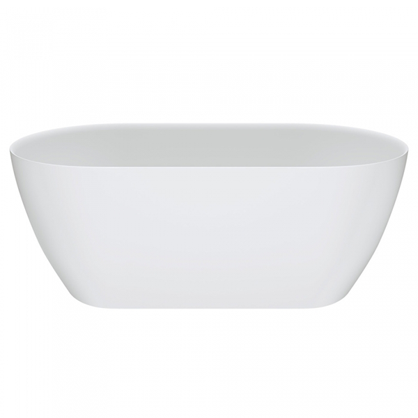 Fienza Kaya Slim Wall Matte White Stone Bath 1500mm - The Blue Space