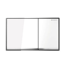 Geberit Sigma 60 Glass Dual Flush Plate White - The Blue Space