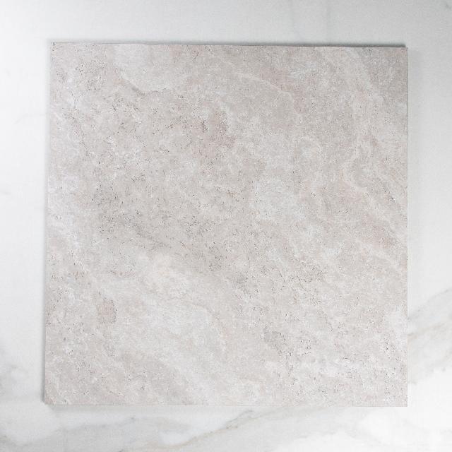 Ivory Valerie Travertine Look P4 Tech Grip Porcelain Tile 600x600 - The Blue Space