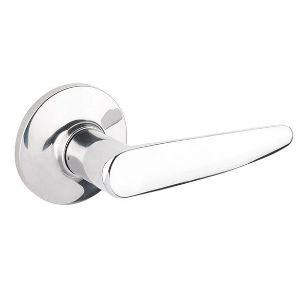 Lane Avalon Dummy Lever Set On Round Rosette Polished Chrome - The Blue Space