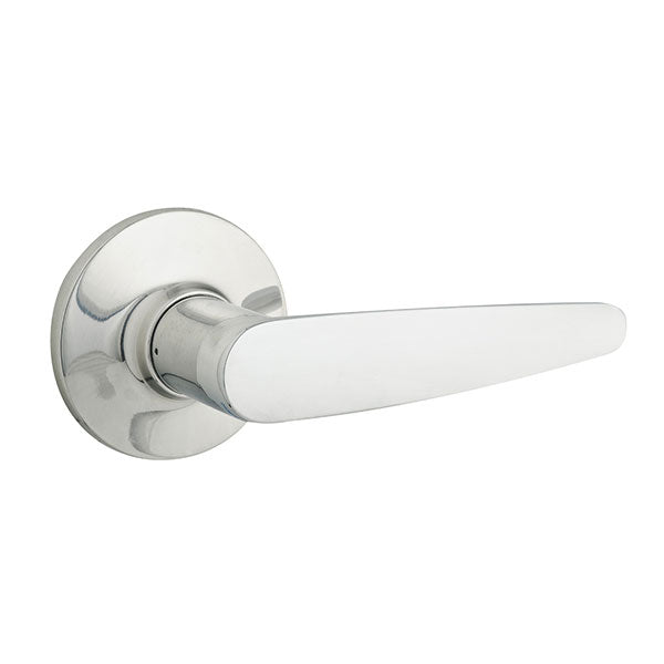 Lane Avalon Passage Lever Set On Round Rosette Polished Chrome - The Blue Space