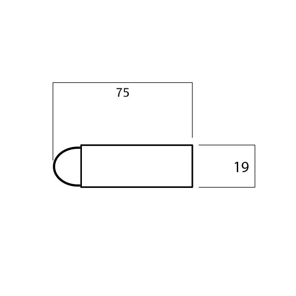 Lockwood A300 Door Stop Technical Drawing - The Blue Space
