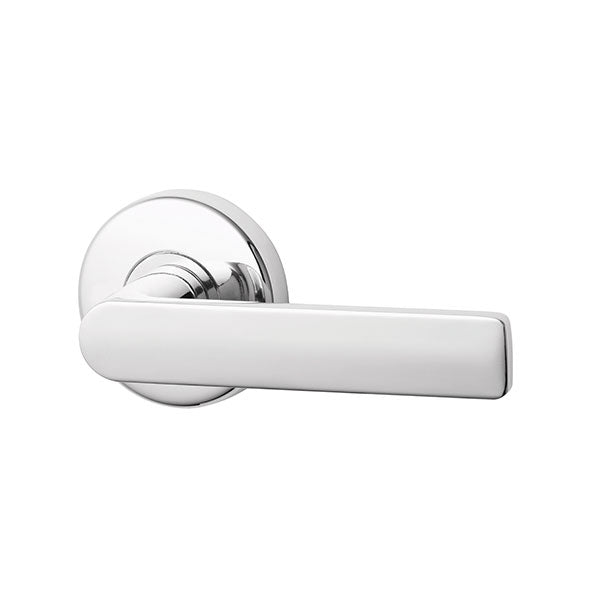 Lockwood Element L3 Velocity Passage Lever Set Large Round Rose Chrome Plate - The Blue Space