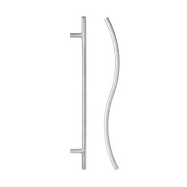 Lockwood Entrance Pull Handle 147 Satin Stainless Steel - The Blue Space