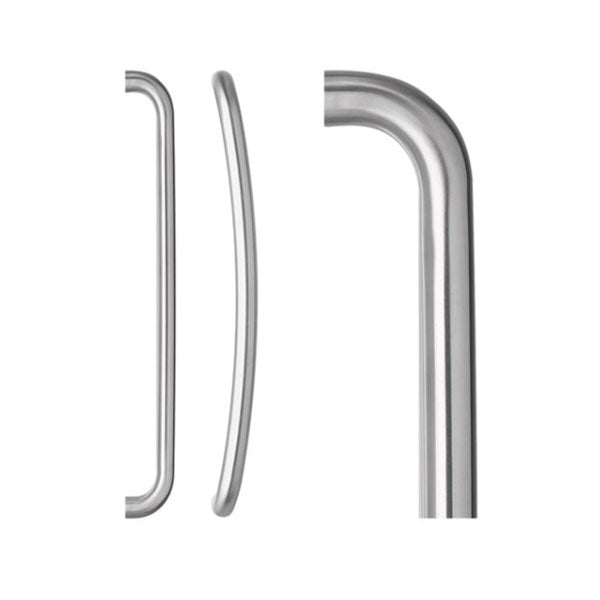 Lockwood Entrance Pull Handle 192 Satin Stainless Steel - The Blue Space