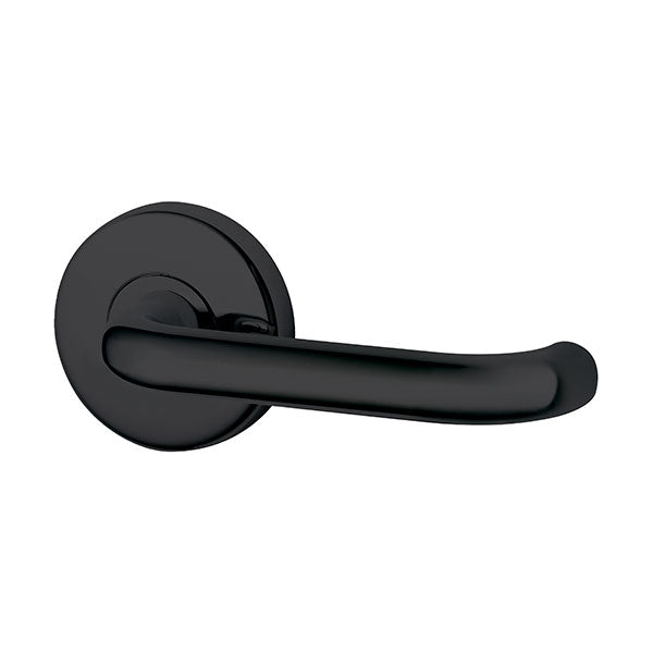 Lockwood Gidgee L37 Velocity Passage Lever Set Large Round Rose Matte Black - The Blue Space