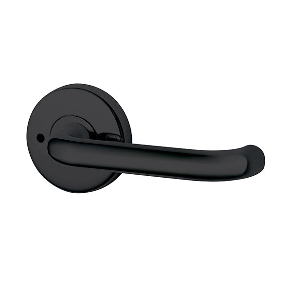 Lockwood Gidgee L37 Velocity Privacy Lever Set Large Round Rose Matte Black - The Blue Space