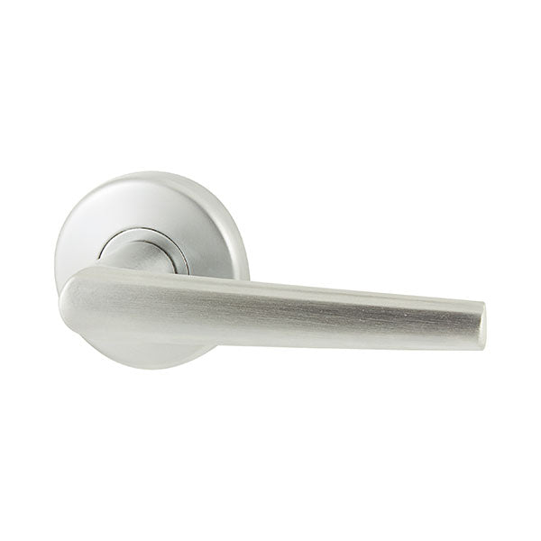 Lockwood Spire L2 Velocity Passage Lever Set Large Round Rose Brushed Satin Chrome - The Blue Space
