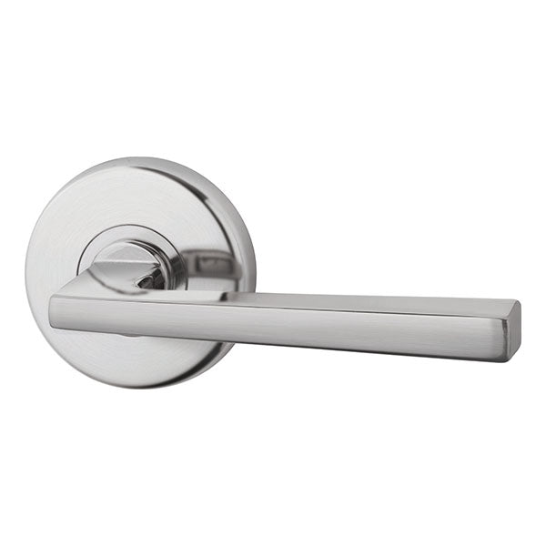 Lockwood Hakea L28 Velocity Passage Lever Set Large Round Rose Brushed Satin Chrome - The Blue Space