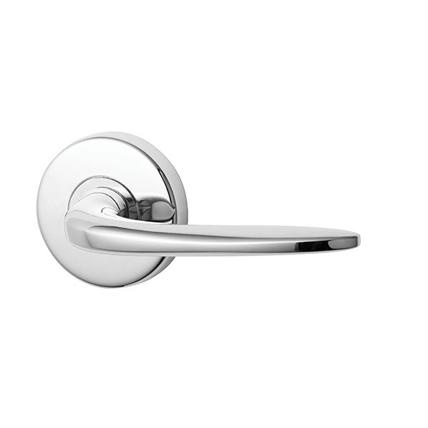 Lockwood Summit L1 Velocity Passage Lever Set Large Round Rose Chrome Plate - The Blue Space
