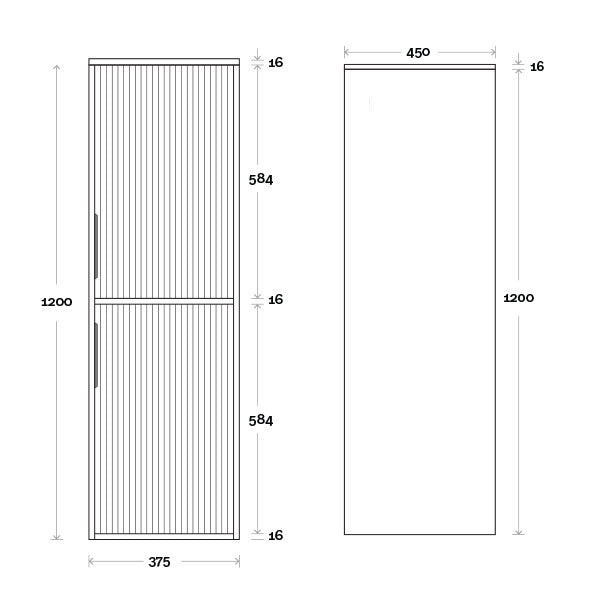 Marquis Cove Tallboy Technical Drawing - The Blue Space