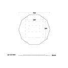 Marquis Deco Mirror 750mm Technical Drawing - The Blue Space