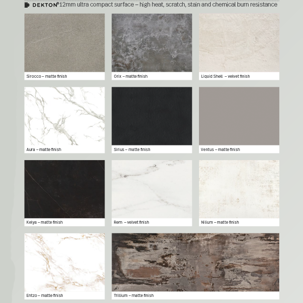 Marquis Vanity Benchtop Options Dekton - The Blue Space