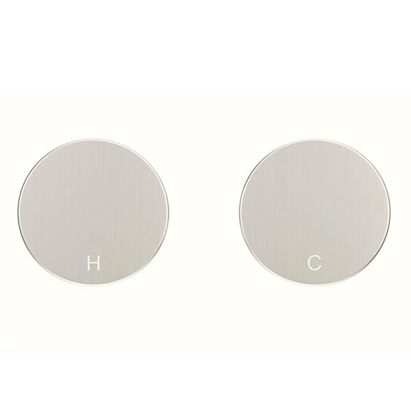 Meir Circular Wall Taps Brushed Nickel - The Blue Space