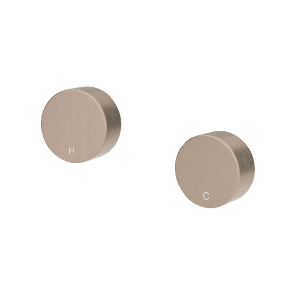 Meir Circular Wall Taps Champagne | The Blue Space