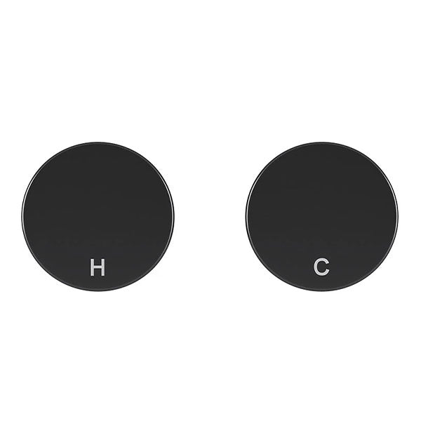 Meir Circular Wall Taps Matte Black - The Blue Space