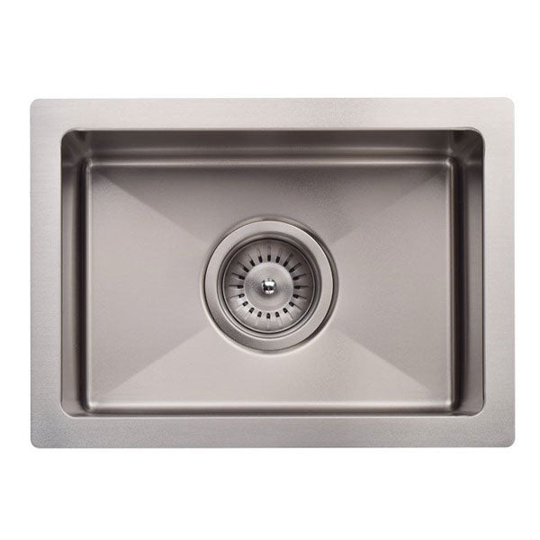 Meir Kitchen Mini Sink Single Bowl 382mm x 272mm Brushed Nickel Top View - The Blue Space