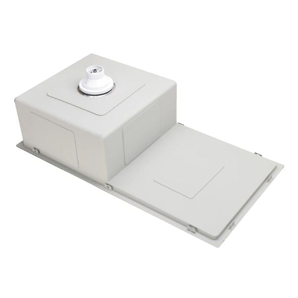 Meir Single Bowl with Drainer Kitchen Sink 840mm - Brushed Nickel bottom view | The Blue Space