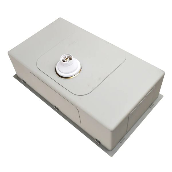 Meir Single Large Bowl Kitchen Sink 760mm - Brushed Nickel bottom view | The Blue Space