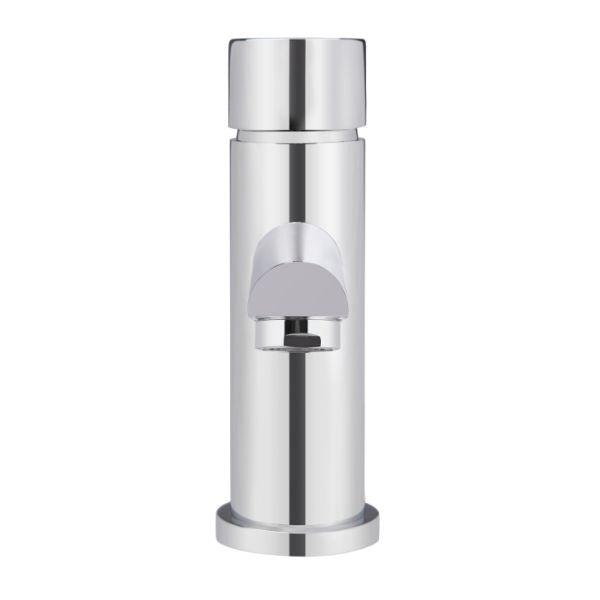 Meir Pinless Round Basin Mixer - Chrome in front view - The Blue Space